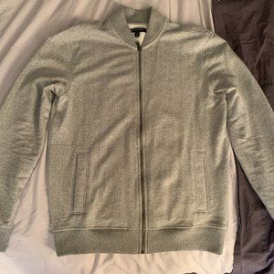 Banana Republic Men's Gray Bomber Cotton Medium